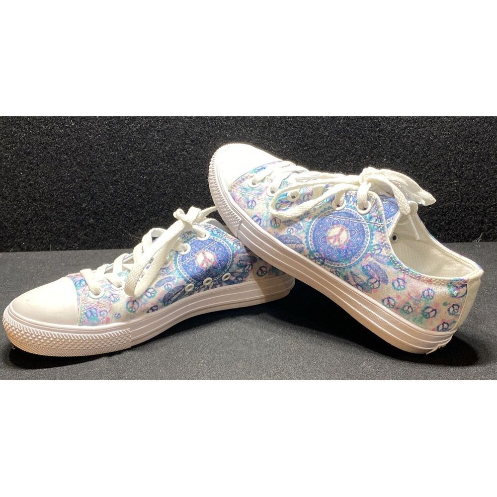 Yes We‎ Vibe Women's Athletic Shoes  Sneakers Boho Artsy Size 6M Peace/ Pastel